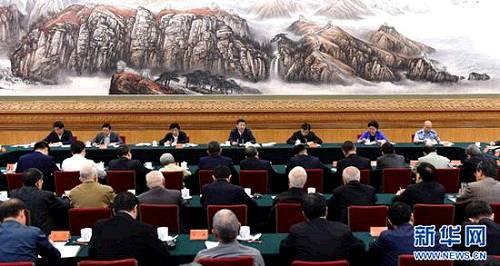 图为：2016年5月17日，，，，，中共中央总书记、国家主席、中央军委主席习近平在北京主持召开哲学社会科学事情座谈会并揭晓主要讲话。。。